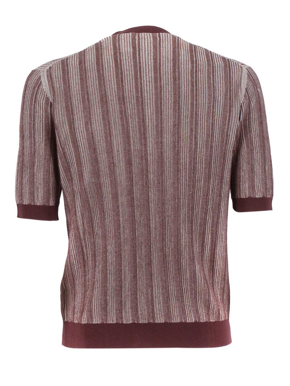 Ballantyne Vertical Stripe Ribbed Top Roze