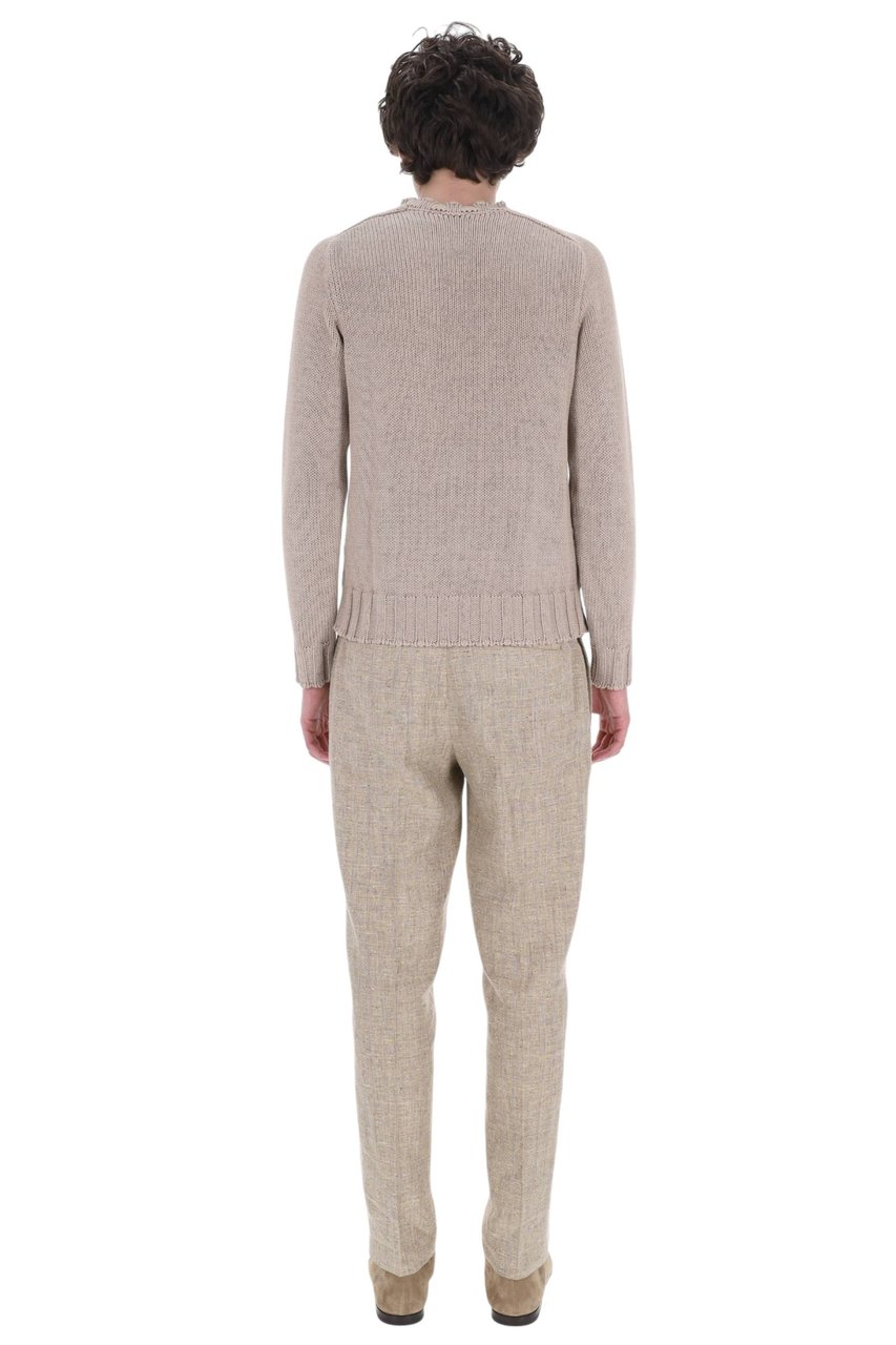Ballantyne Raw Diamond Pure Cashmere Crewneck Sweater Grijs