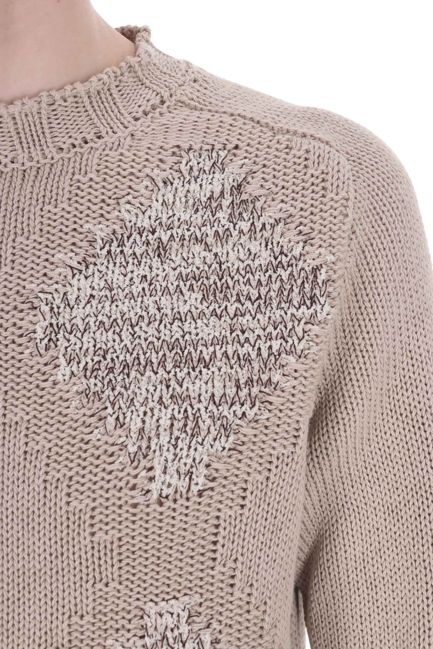Ballantyne Raw Diamond Pure Cashmere Crewneck Sweater Grijs