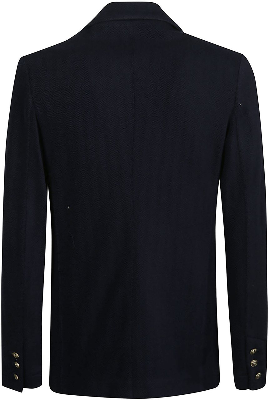 Ballantyne Double Breasted Jacket Blue Blauw