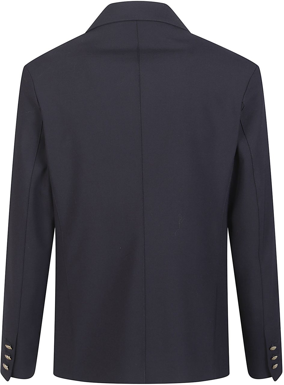 Ballantyne Double Breasted Jacket Blue Blauw