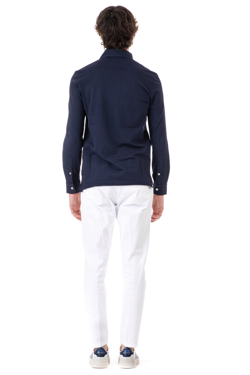 Ballantyne Long Sleeve Cotton Piquet Polo Zwart