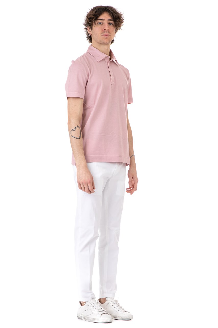 Ballantyne Cotton Piquet Polo Roze