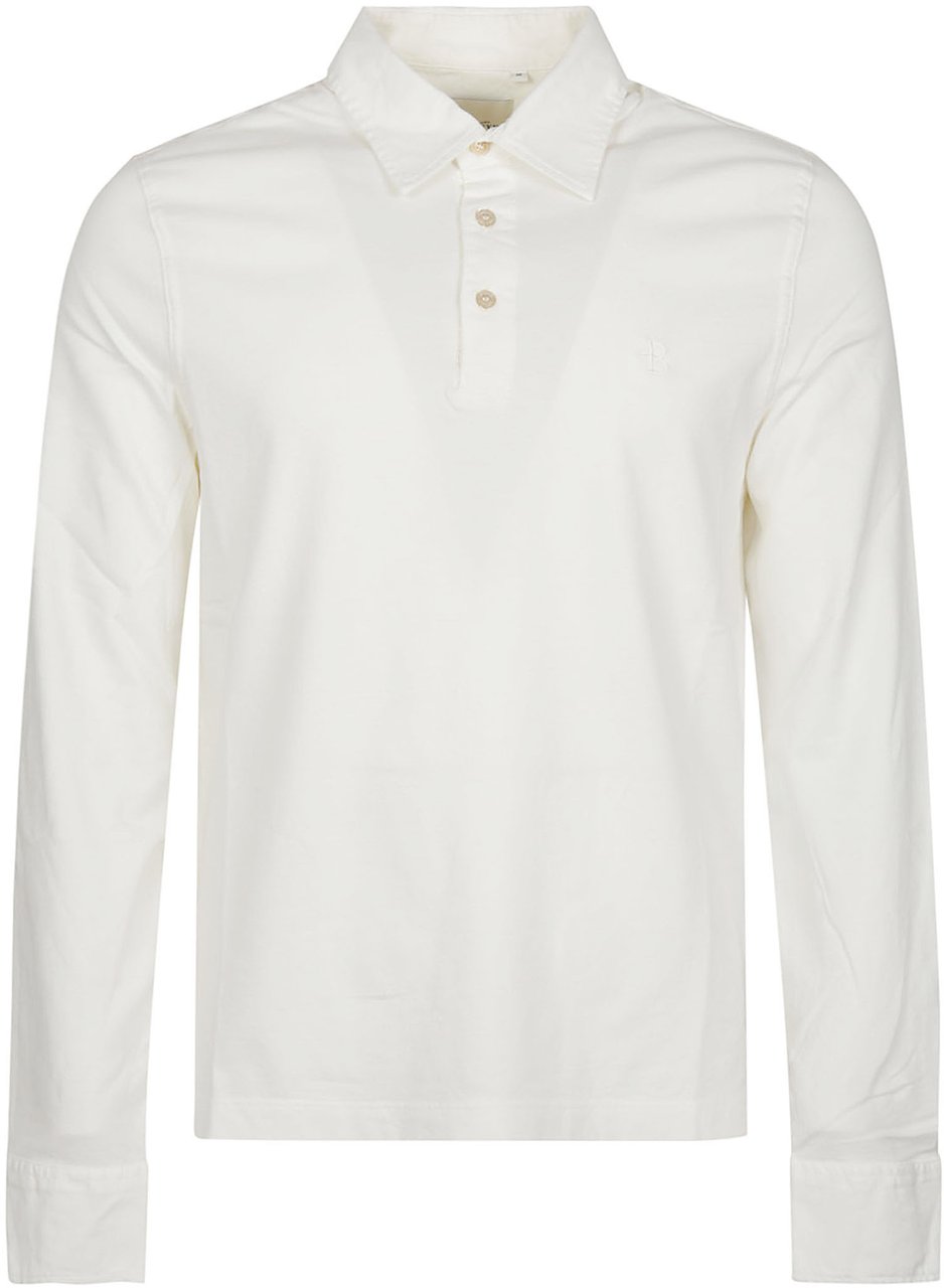 Ballantyne Long Sleeve Polo Shirt White Wit