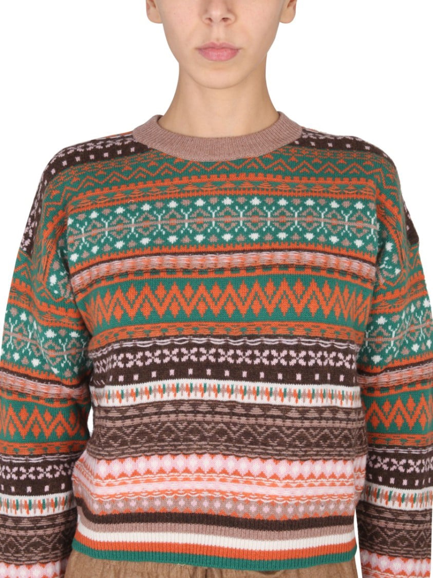 Ballantyne Multicolor Crewneck Sweater Neutraal