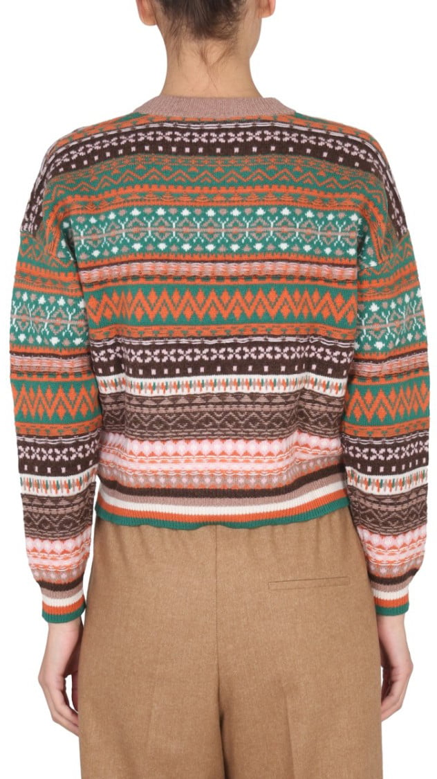 Ballantyne Multicolor Crewneck Sweater Neutraal