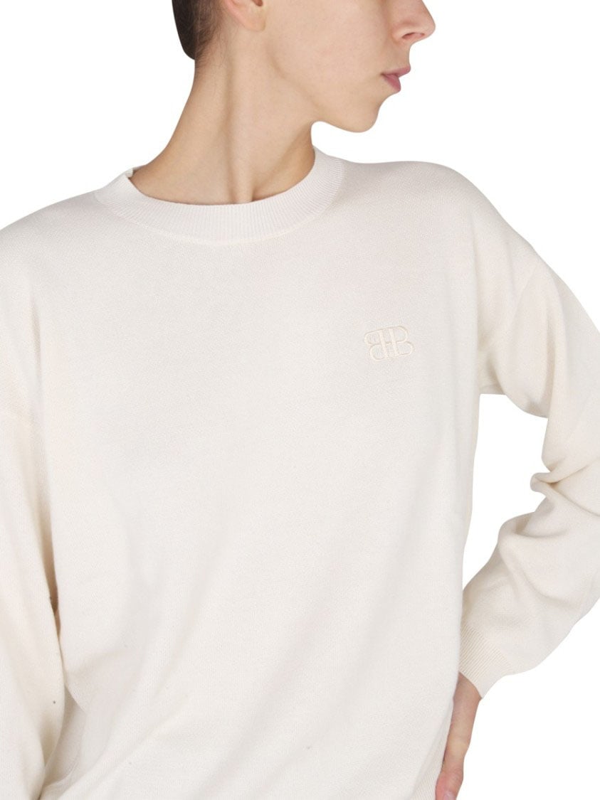 Ballantyne Long-Sleeved Shirt With Cross-Neck Design Wit