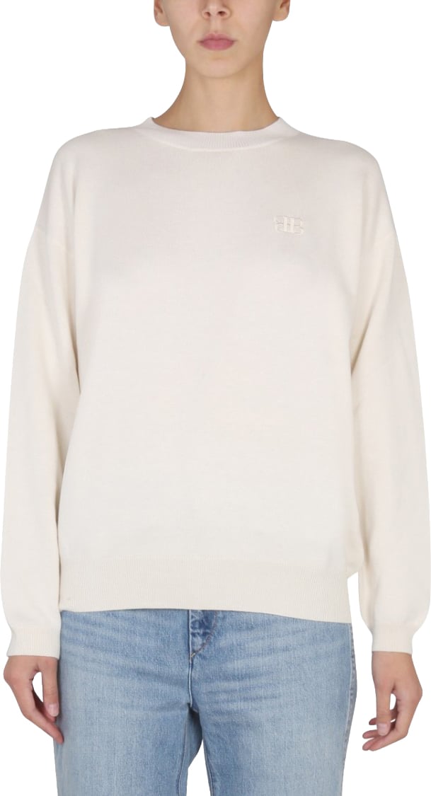 Ballantyne Long-Sleeved Shirt With Cross-Neck Design Wit