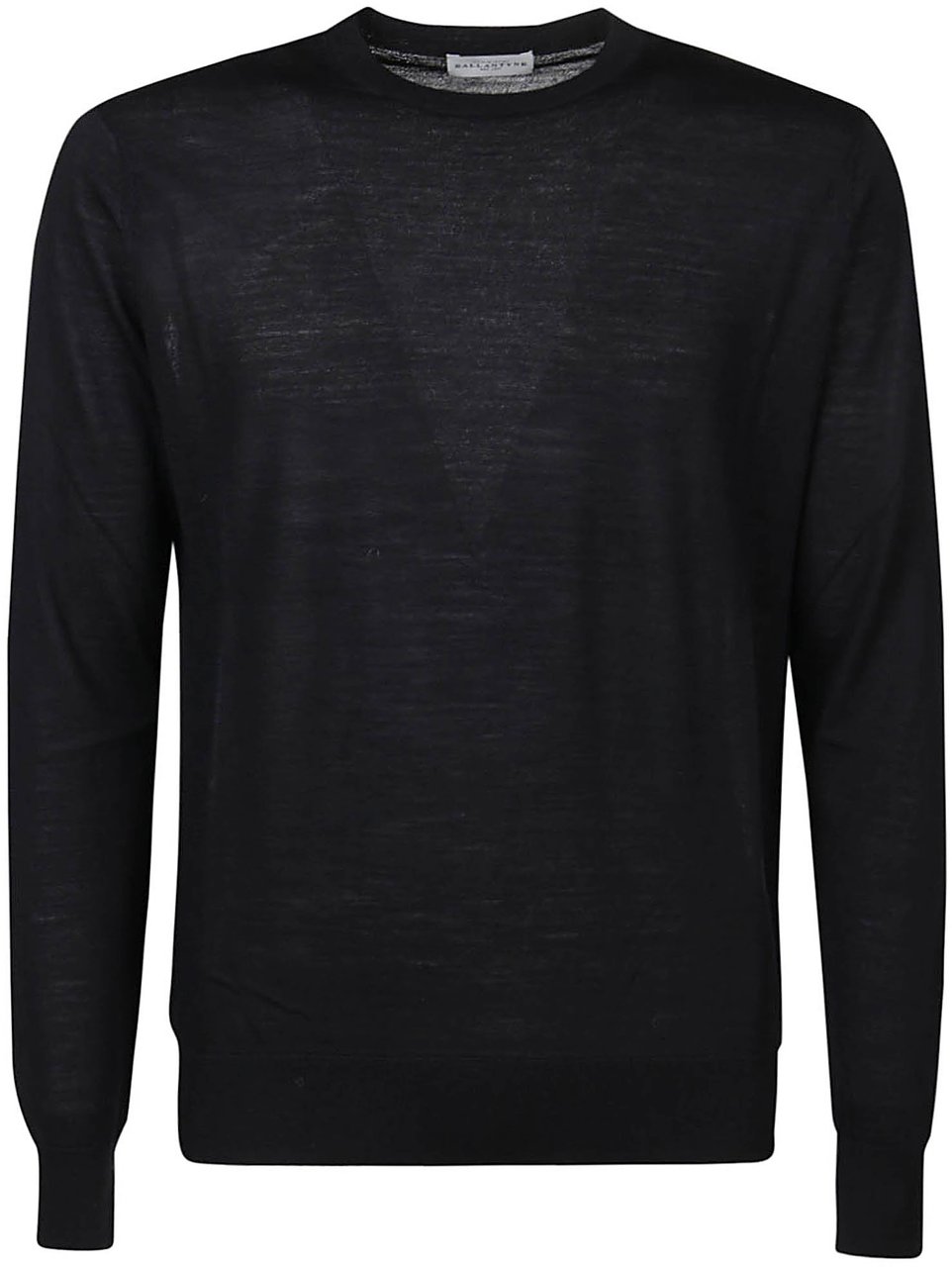 Ballantyne Basolan Plain Round Neck Sweater Black Zwart