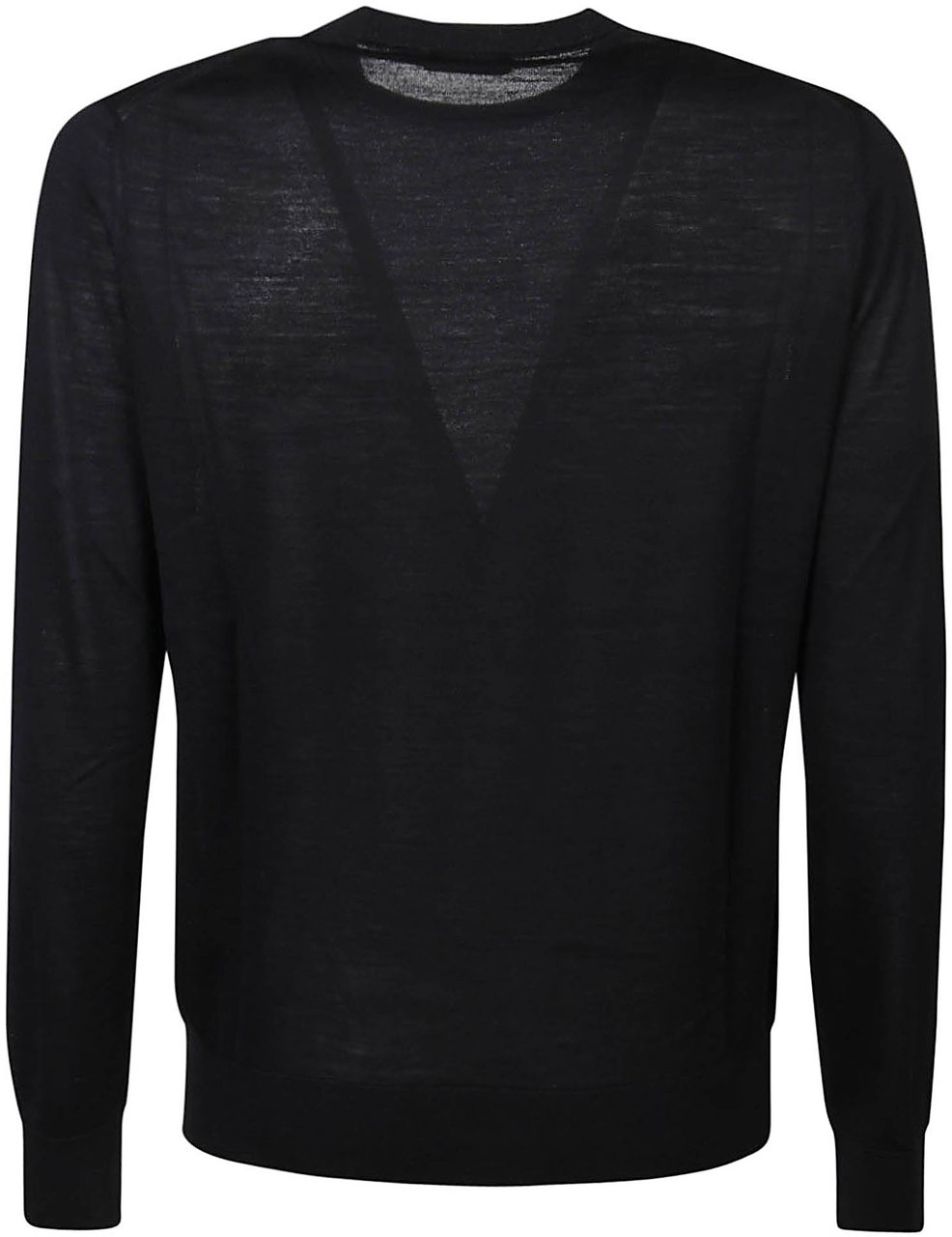 Ballantyne Basolan Plain Round Neck Sweater Black Zwart