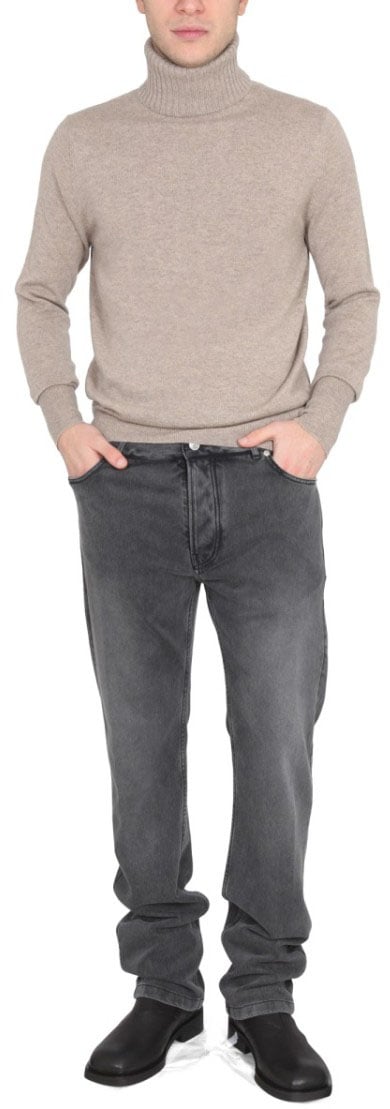 Ballantyne Cross-Neck Ribbed Cashmere Turtleneck Sweater Roze