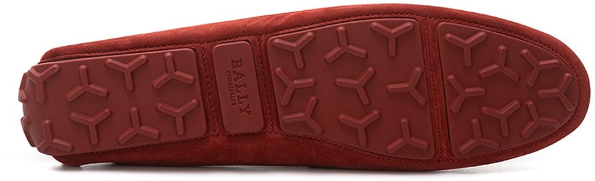 Bally Suede Bordeaux Penny Loafer Divers