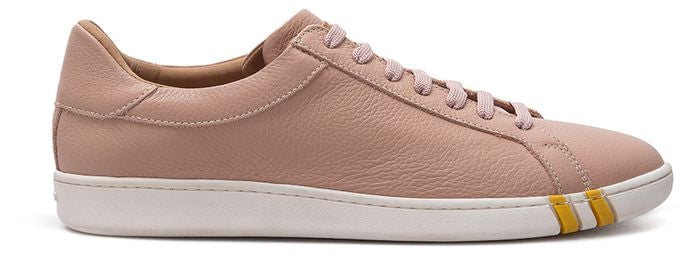 Bally Pink Fabric And Leather Low Top Sneakers Roze