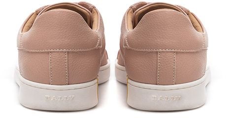 Bally Pink Fabric And Leather Low Top Sneakers Roze