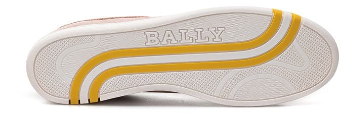Bally Pink Fabric And Leather Low Top Sneakers Roze