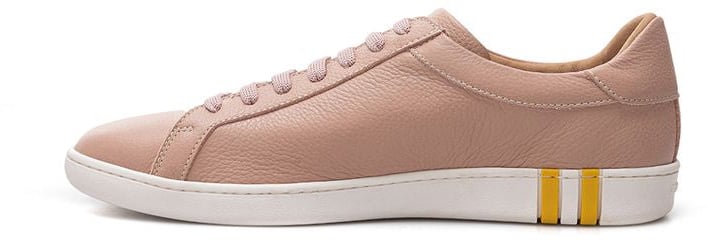 Bally Pink Fabric And Leather Low Top Sneakers Roze