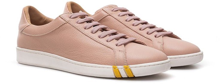 Bally Pink Fabric And Leather Low Top Sneakers Roze