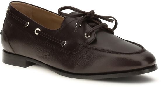 Bally Brown Calf Leather Bos Taurus Slip-On Loafers Bruin