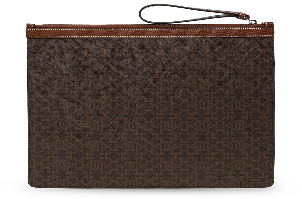 Bally Bollis Logo Large Clutch Bag Bruin