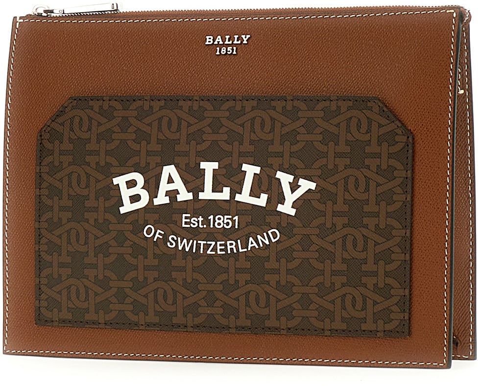 Bally Bally Brown leather clutch Bruin