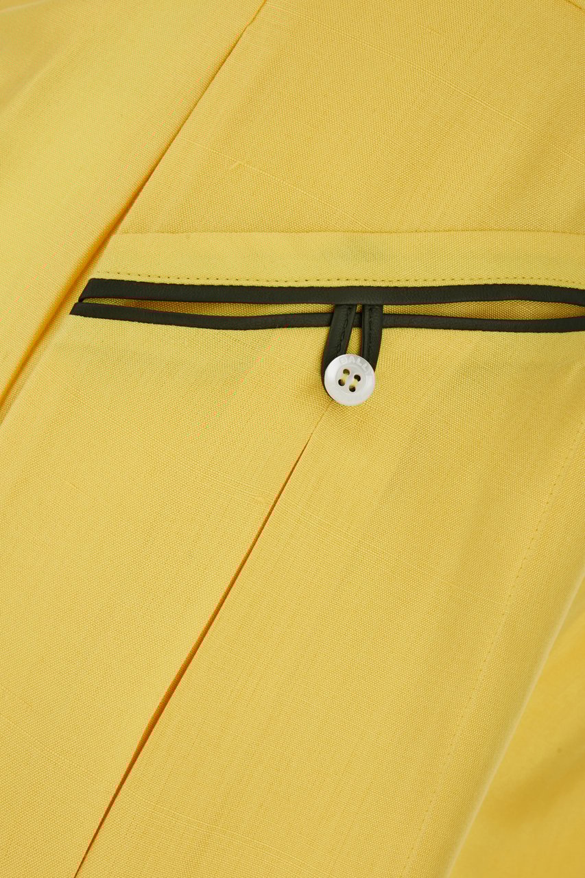 Bally Bally Yellow silk pants Geel