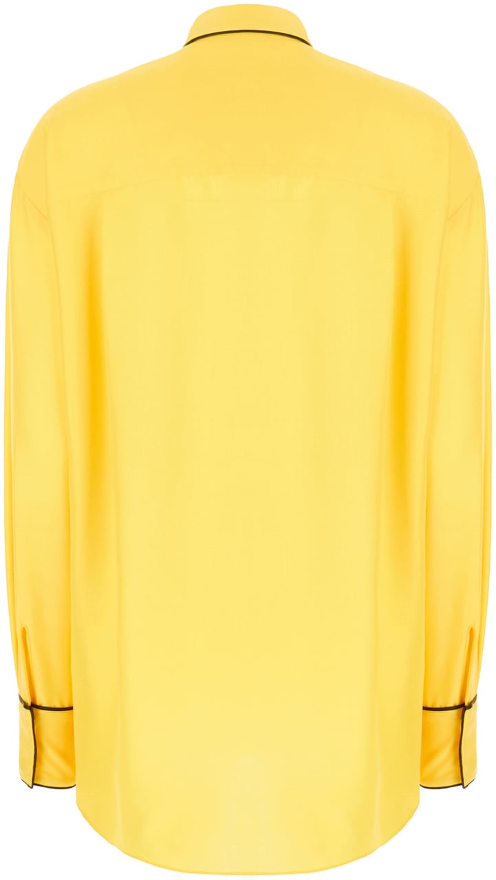 Bally Bally Yellow silk shirt Geel