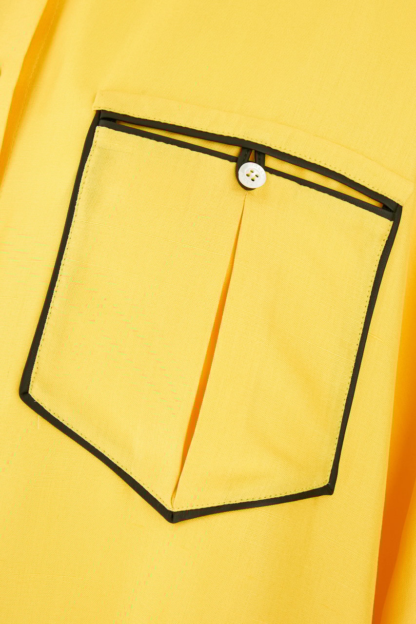 Bally Bally Yellow silk shirt Geel