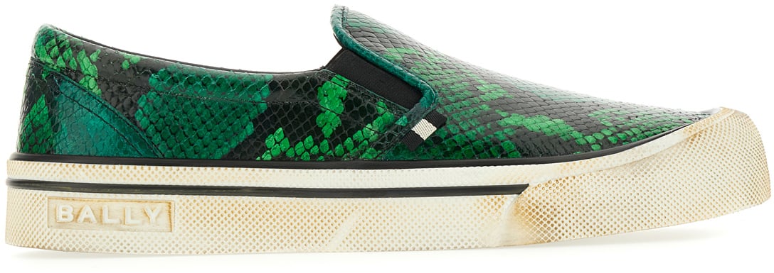 Bally Bally Printed nappa slip ons Divers