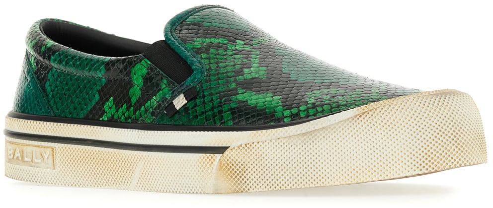 Bally Bally Printed nappa slip ons Divers