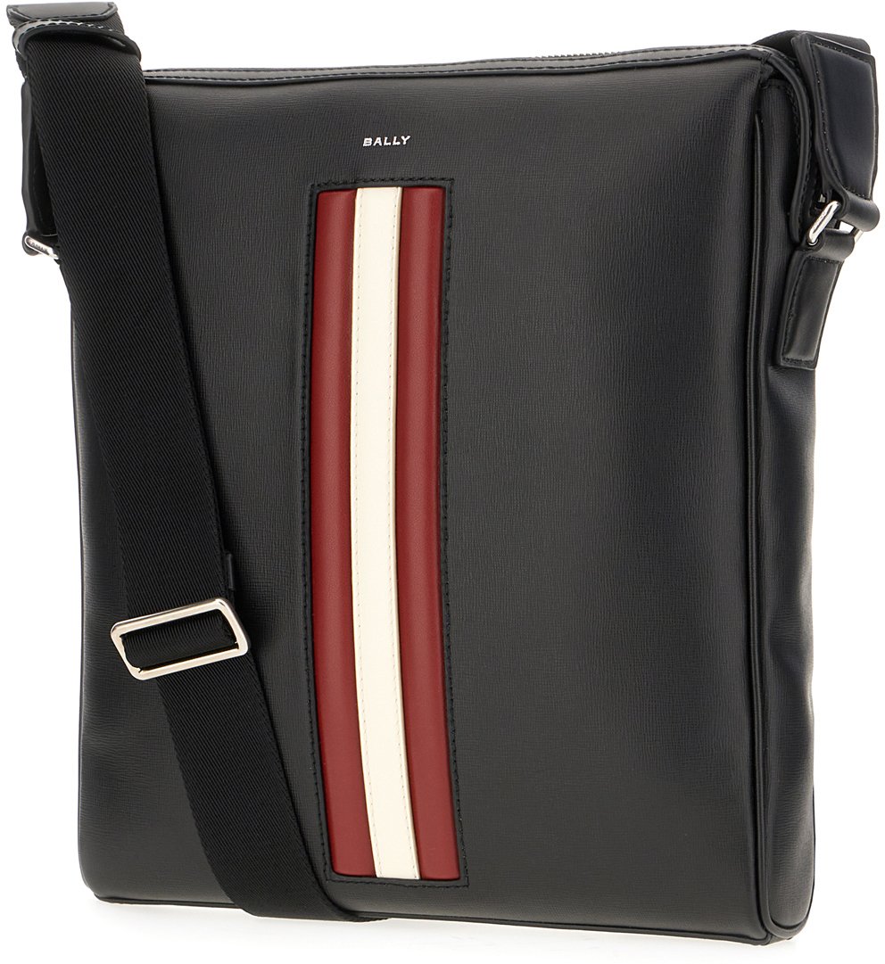 Bally Bally Black leather Mythos crossbody bag Zwart