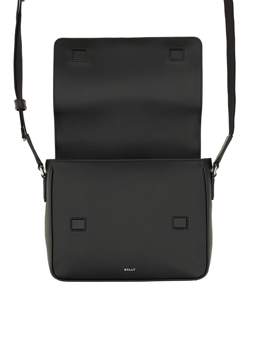 Bally Mythos Recycled Bovine Leather Briefcase Zwart