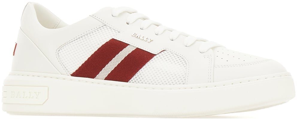 Bally Bally White leather and mesh sneakers Wit