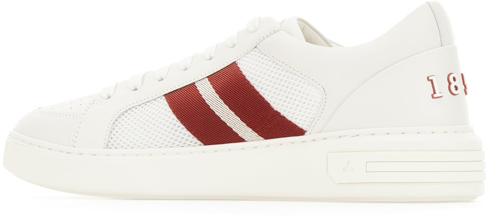 Bally Bally White leather and mesh sneakers Wit