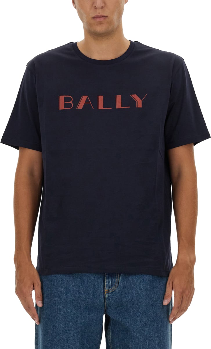 Bally Relaxed-Fit Black T-Shirt with Logo Detail Zwart