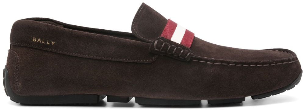 Bally Flat Shoes Ebonyredbone Rood