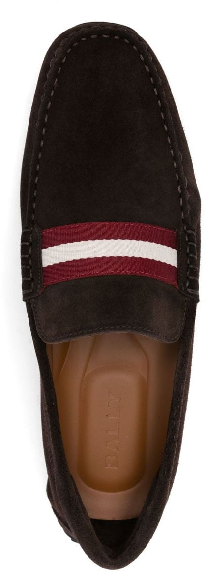 Bally Flat Shoes Ebonyredbone Rood