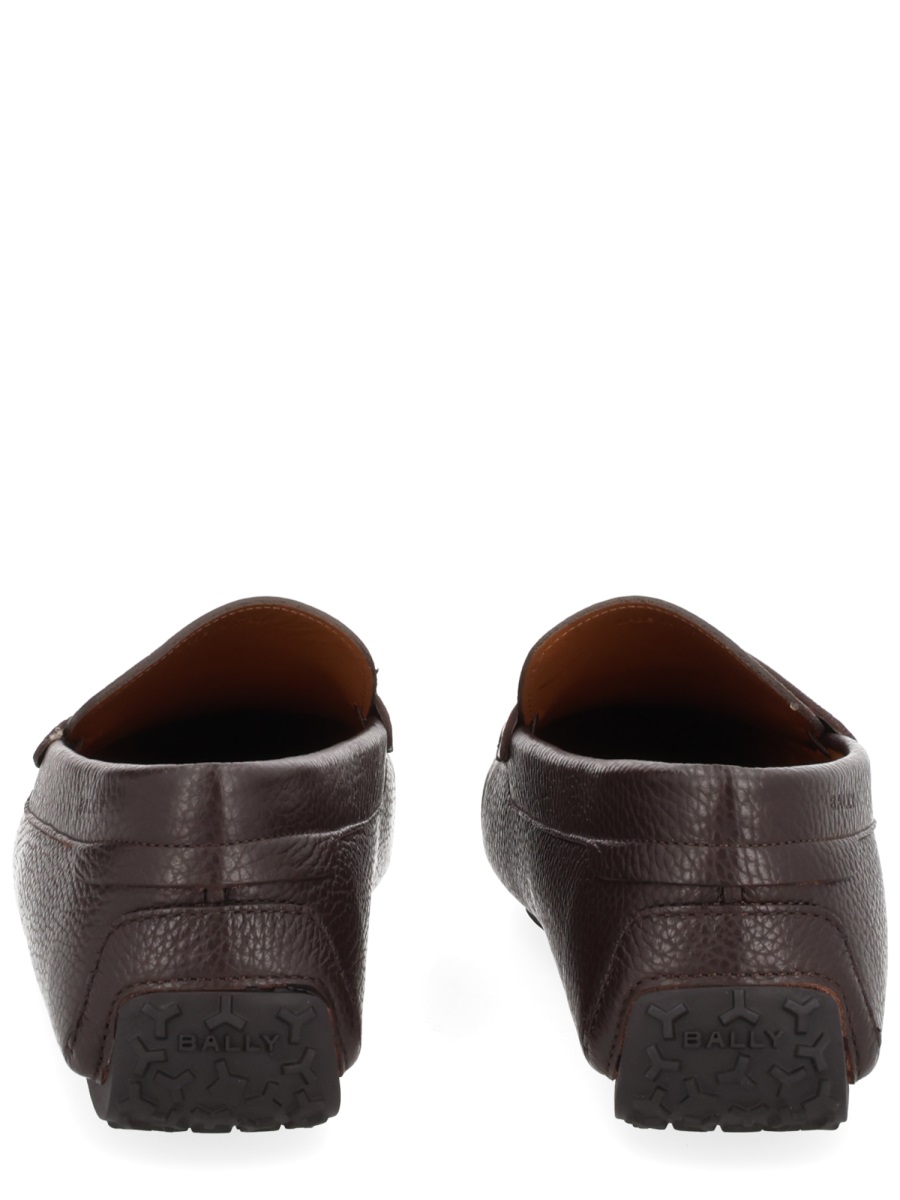 Bally Driver Pilot Brown Calf Leather Loafers Zwart