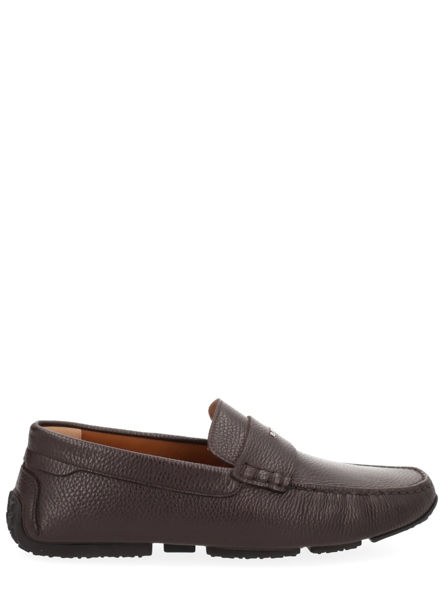 Bally Driver Pilot Brown Calf Leather Loafers Zwart