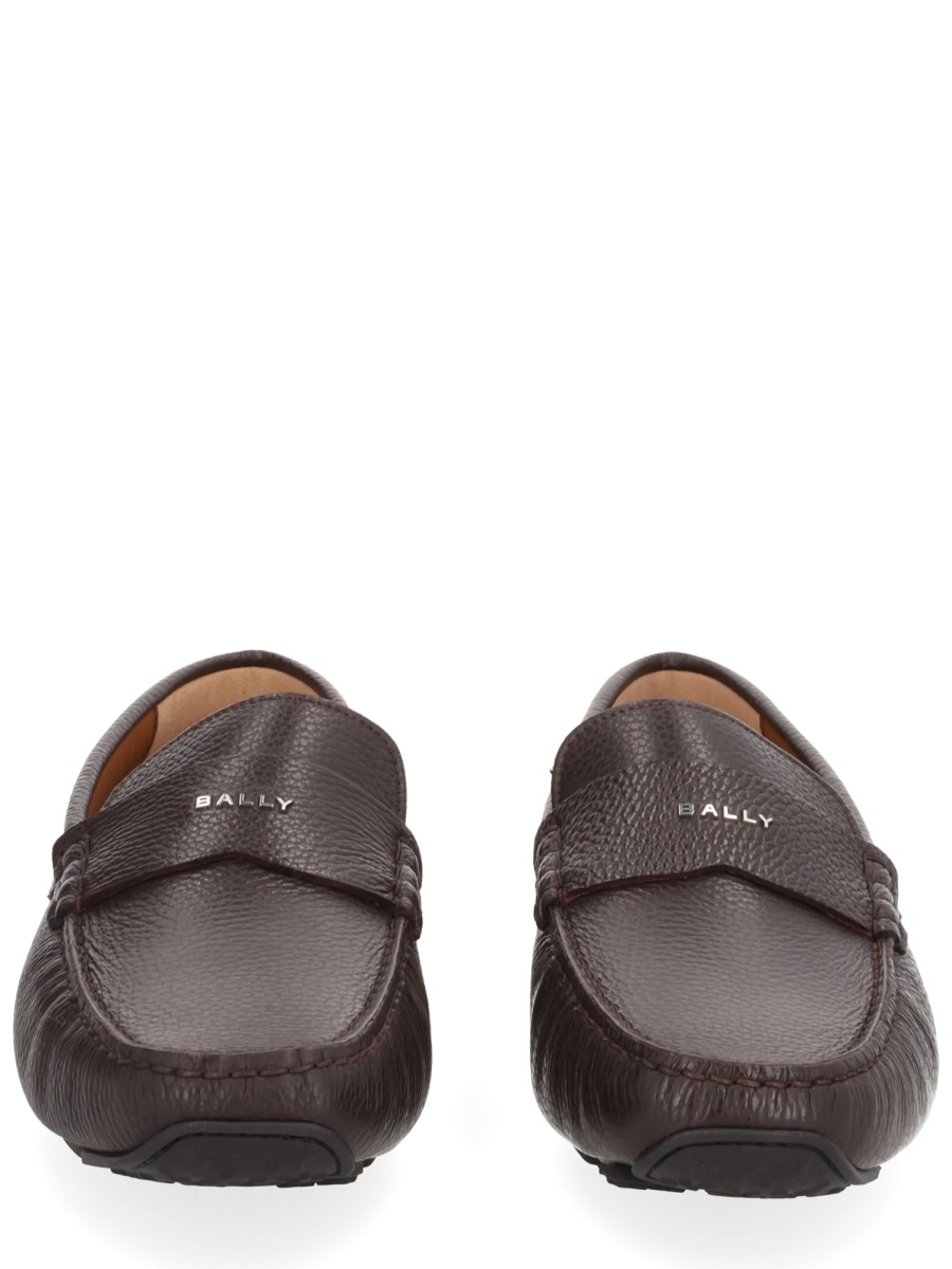 Bally Driver Pilot Brown Calf Leather Loafers Zwart