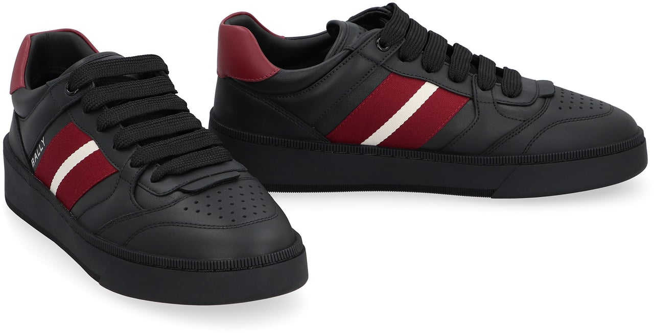 Bally Rebby leather low-top sneakers Zwart