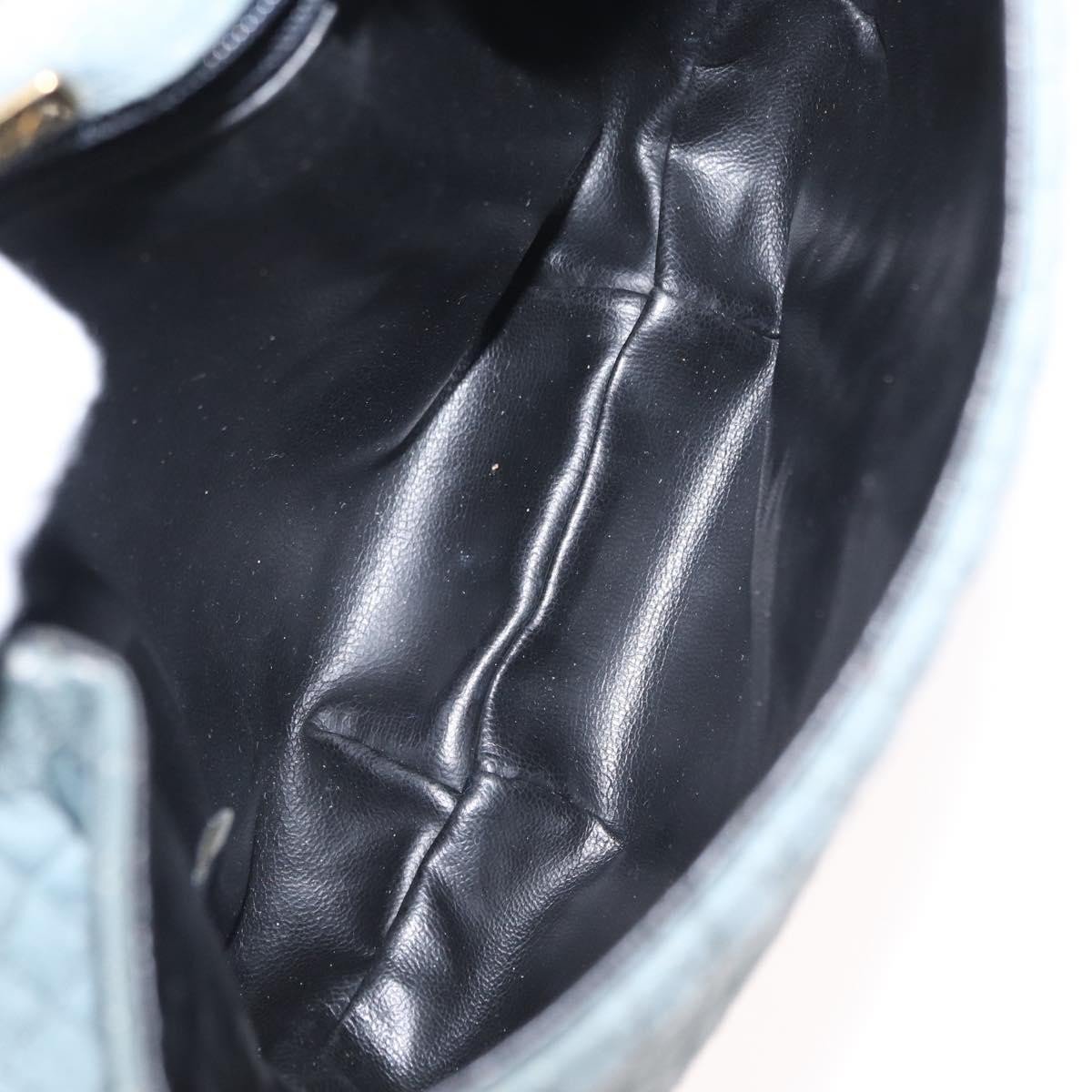 Bally Bally Vintage Chain Shoulder Bag Quilted Suede Grijs