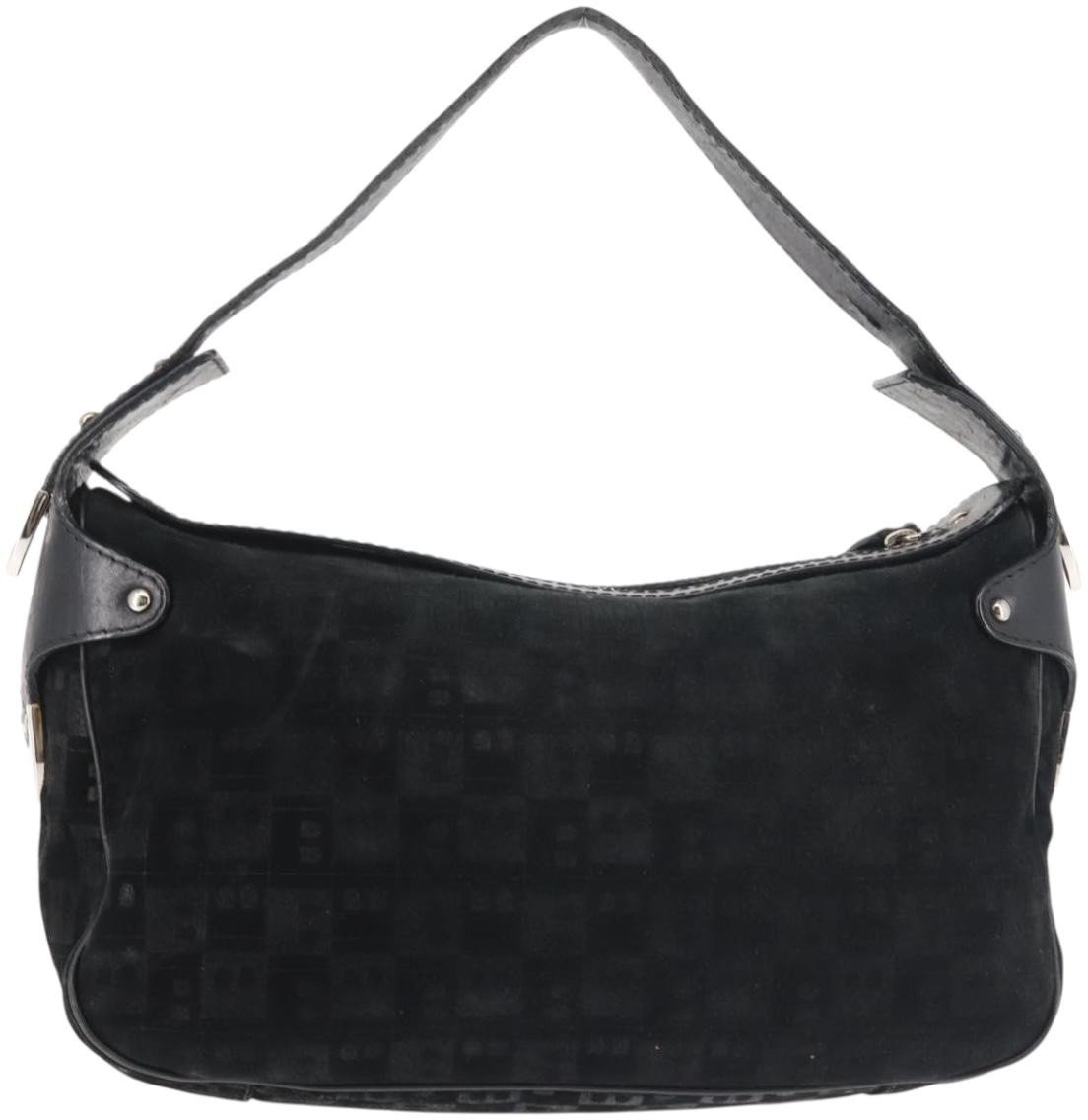 Bally Bally Vintage Shoulder Bag Suede Zwart