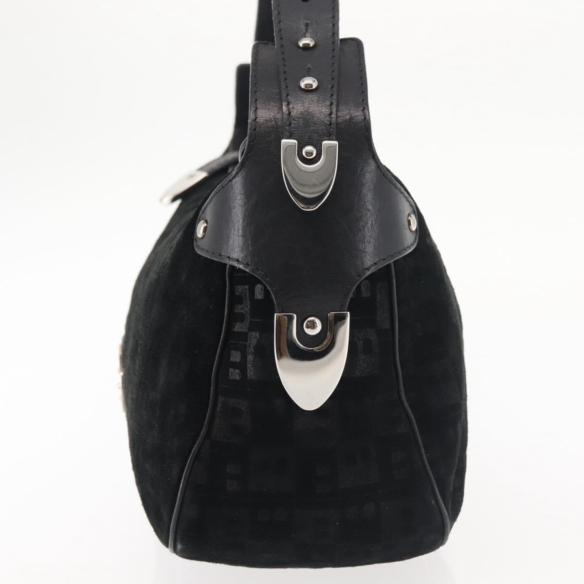 Bally Bally Vintage Shoulder Bag Suede Zwart
