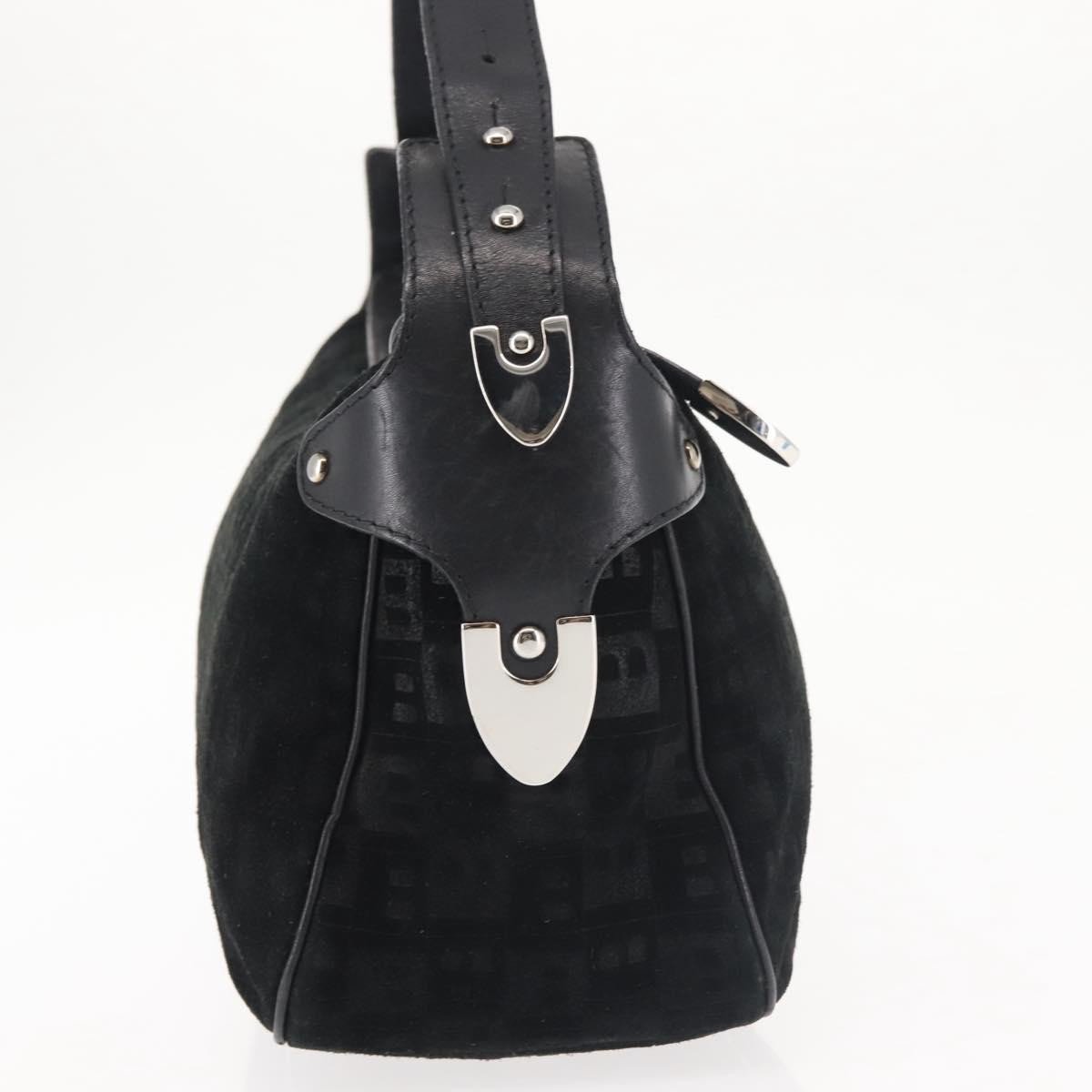 Bally Bally Vintage Shoulder Bag Suede Zwart