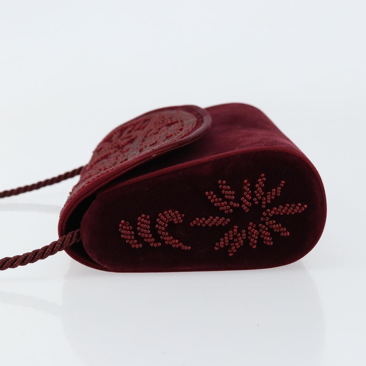 Bally Bally Vintage Shoulder Bag Velvet Rood