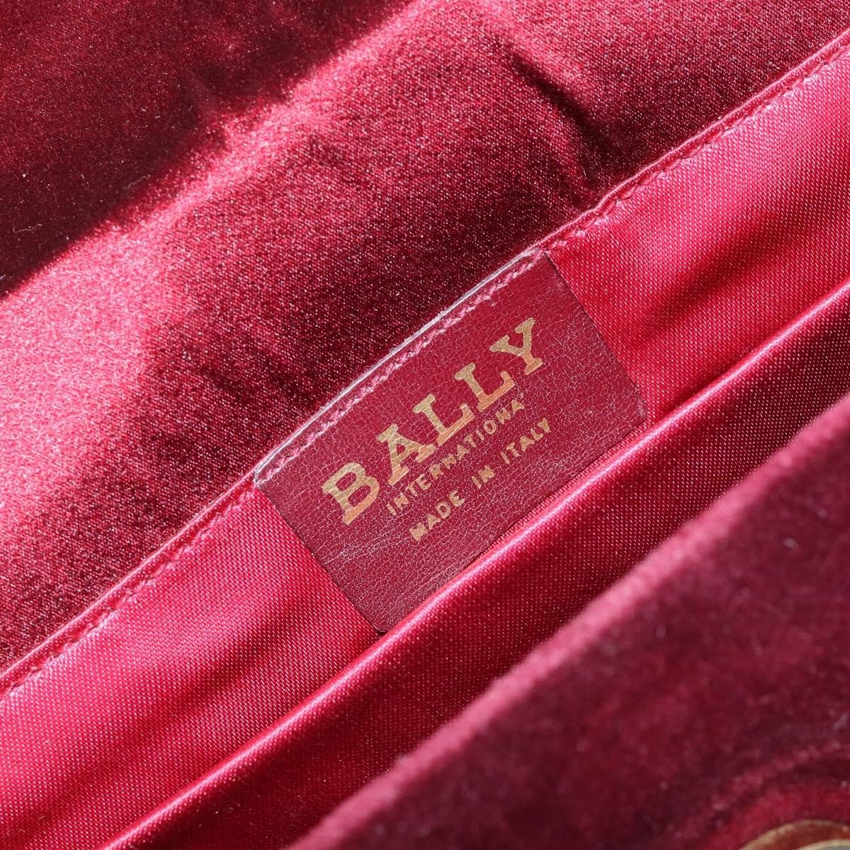 Bally Bally Vintage Shoulder Bag Velvet Rood
