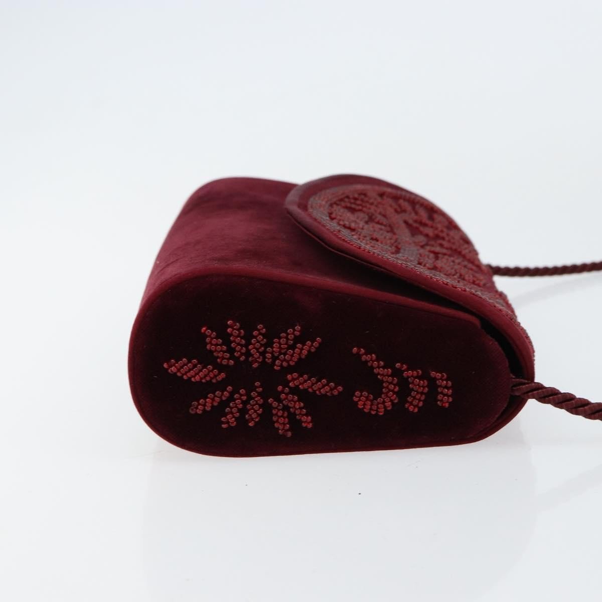 Bally Bally Vintage Shoulder Bag Velvet Rood