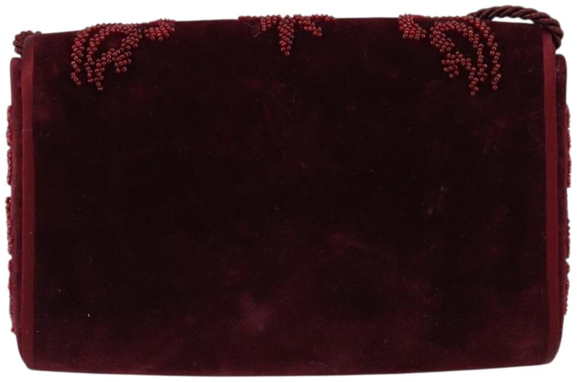 Bally Bally Vintage Shoulder Bag Velvet Rood