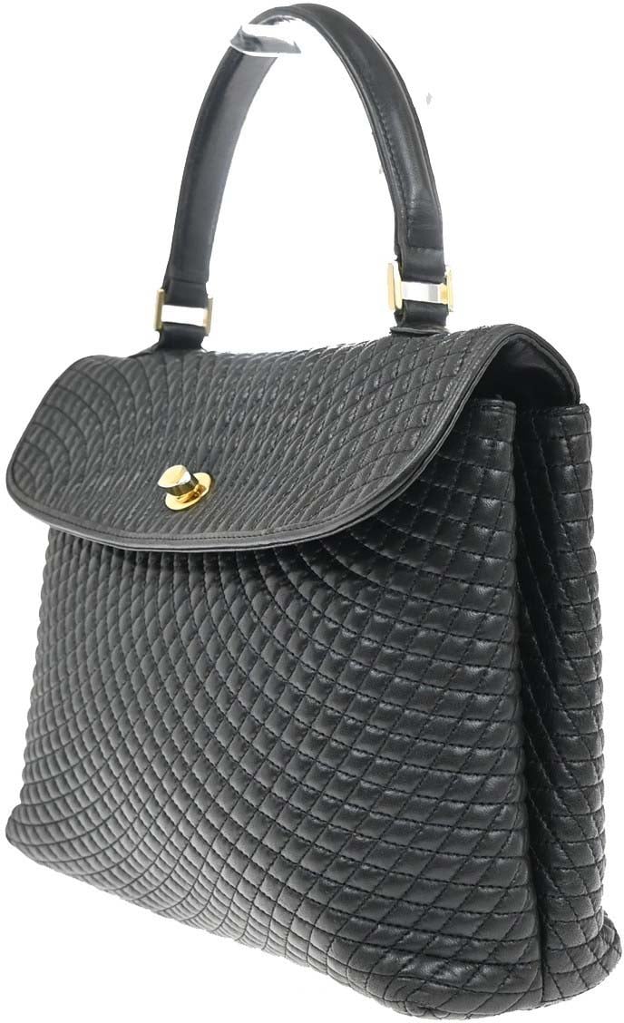 Bally Vintage Quilted Leather Zwart