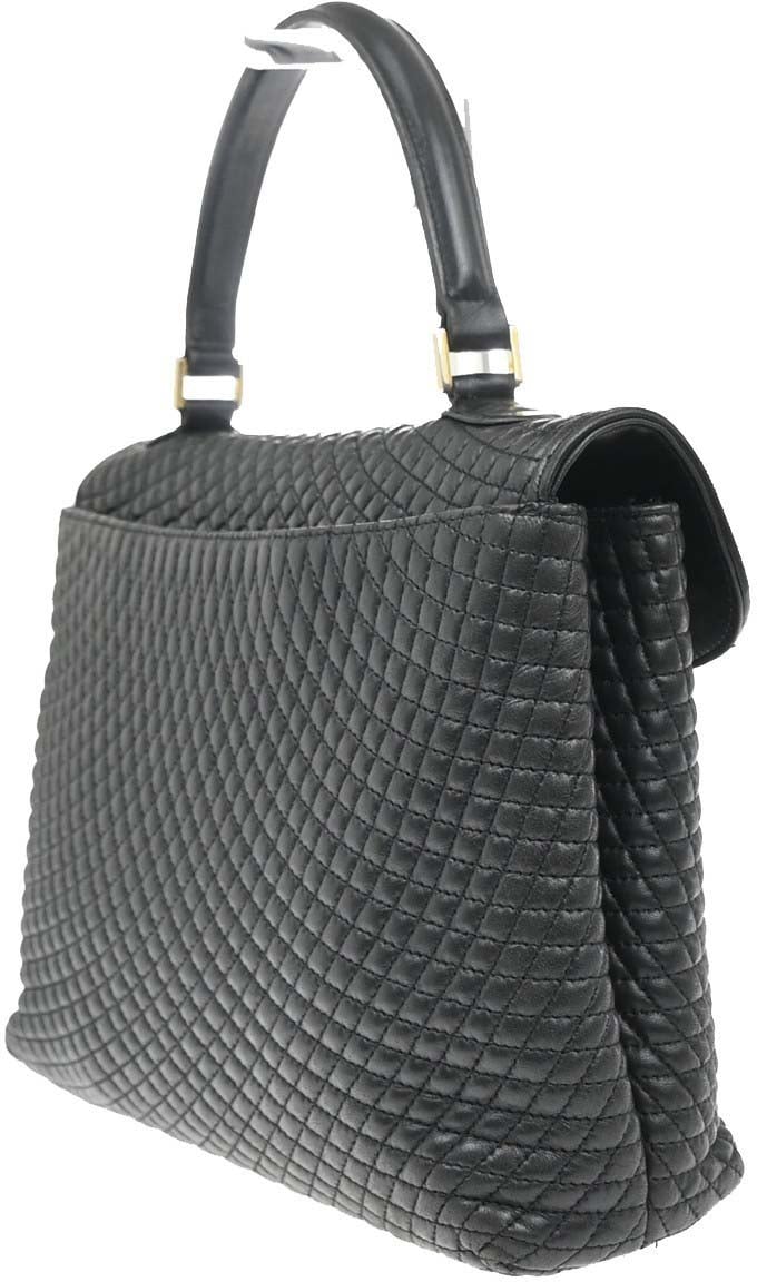 Bally Vintage Quilted Leather Zwart